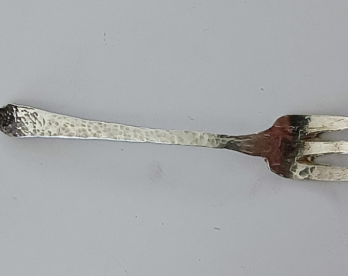 Hand Forged Sterling Silver Serving Fork, Colonial Style