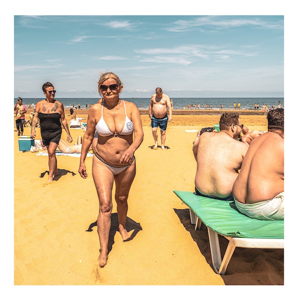 Margate Heatwave 2022 (II) (Street photography) 12x12" Glossy Print (Inspired By Martin Parr)