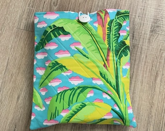Palm Trees Fabric Book Sleeve: E-Reader Cover, Book Protector