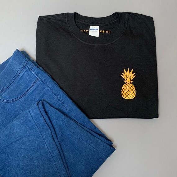 Pineapple T-shirt Gold Pineapple Pocket 