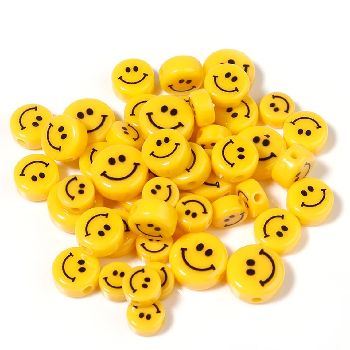 20pcs Smile Face Beads 6mm 8mm 10mm 12mm Smile Resin Beads - Etsy UK