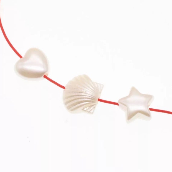 50 White Shell Shape Acrylic Loose Beads 10x12mm Craft Jewelry Marking DIY