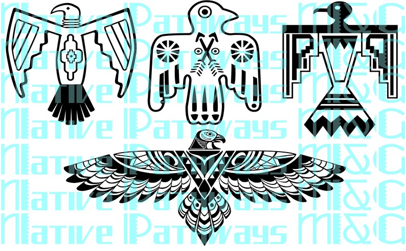 Thunderbird Native American Set of 4 SVG Digital Files | Etsy