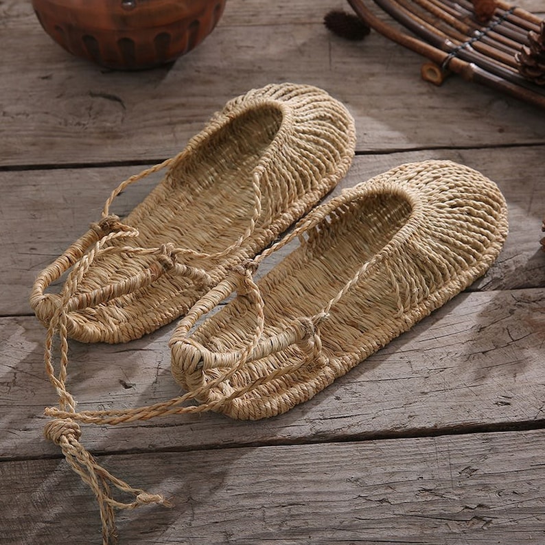 Straw Flip Flops | Hand-woven Straw Shoes Hemp Slippers Flip-flops Trend  Men And Women Summer Personality Retro Sandals Natural Rattan Grass Primary  Color Shizhi Bouti | vladatk.gov.ba
