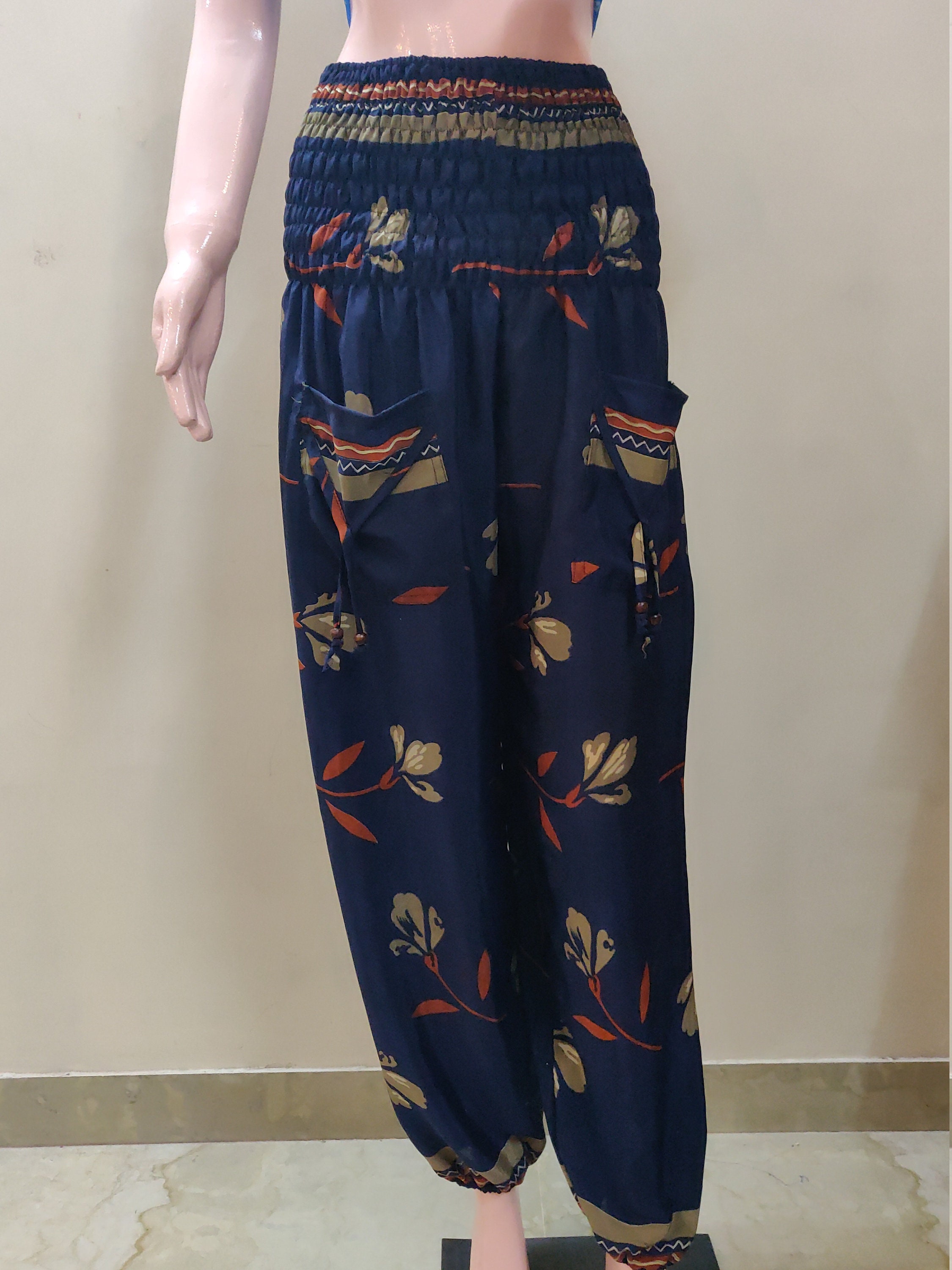 Set of 2 silk polyester yoga harem baggy pants work from home Etsy
