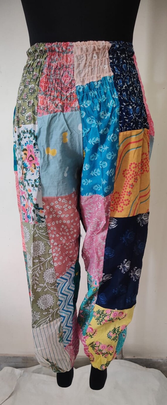 Set Of 2 Patchwork Harem Pants, Multicolor Assort… - image 5