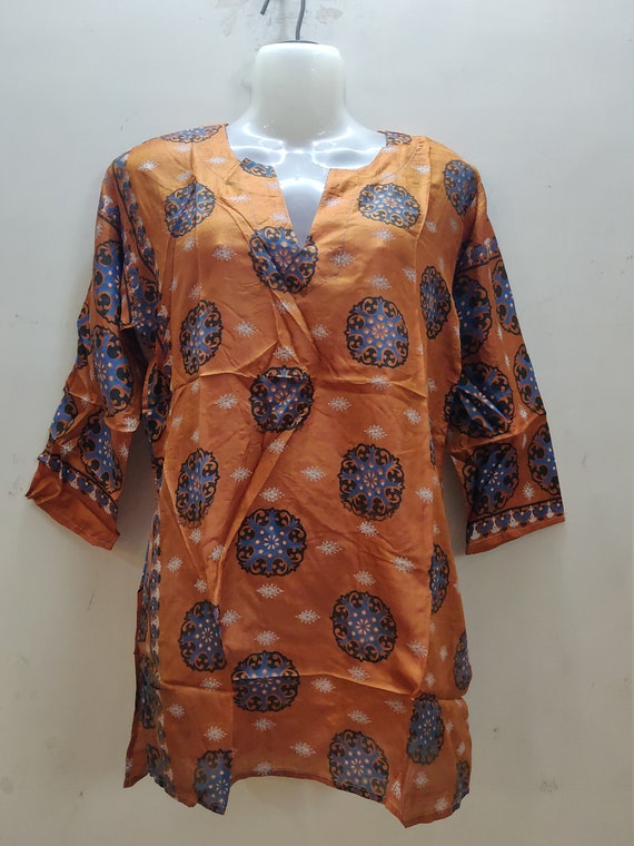Boho Tunic for Women Silk Tunic Tops 