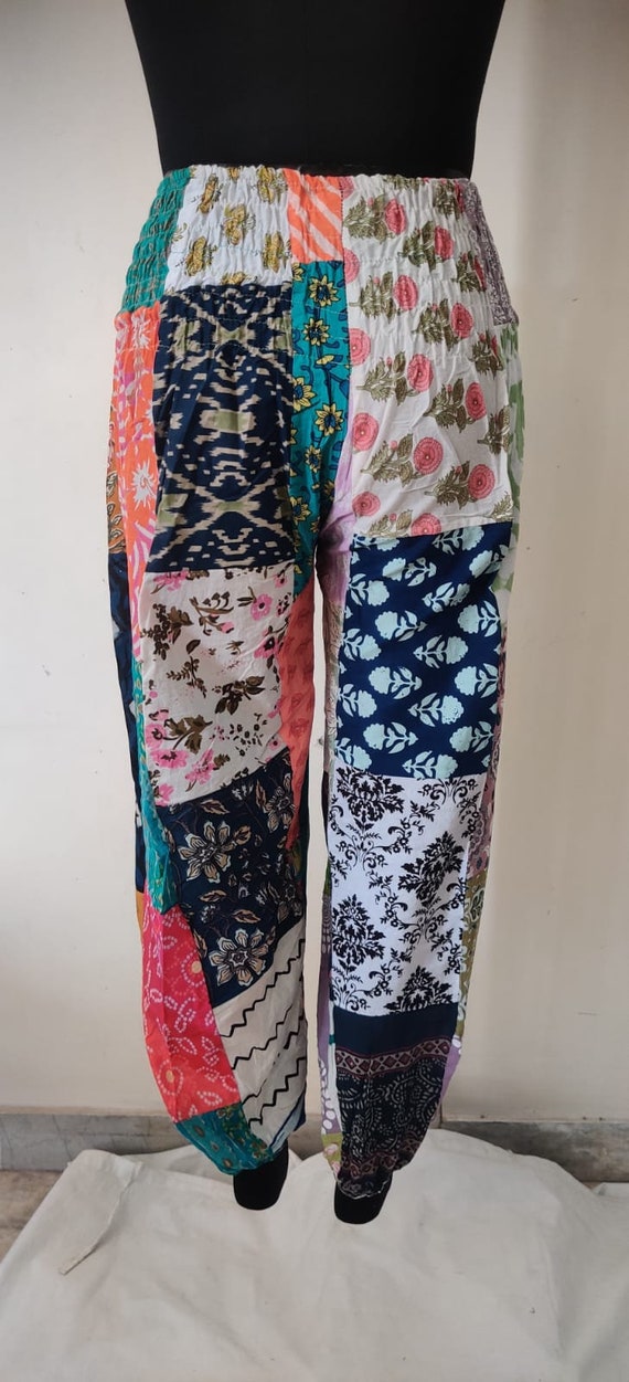 Set Of 2 Patchwork Harem Pants, Multicolor Assort… - image 6