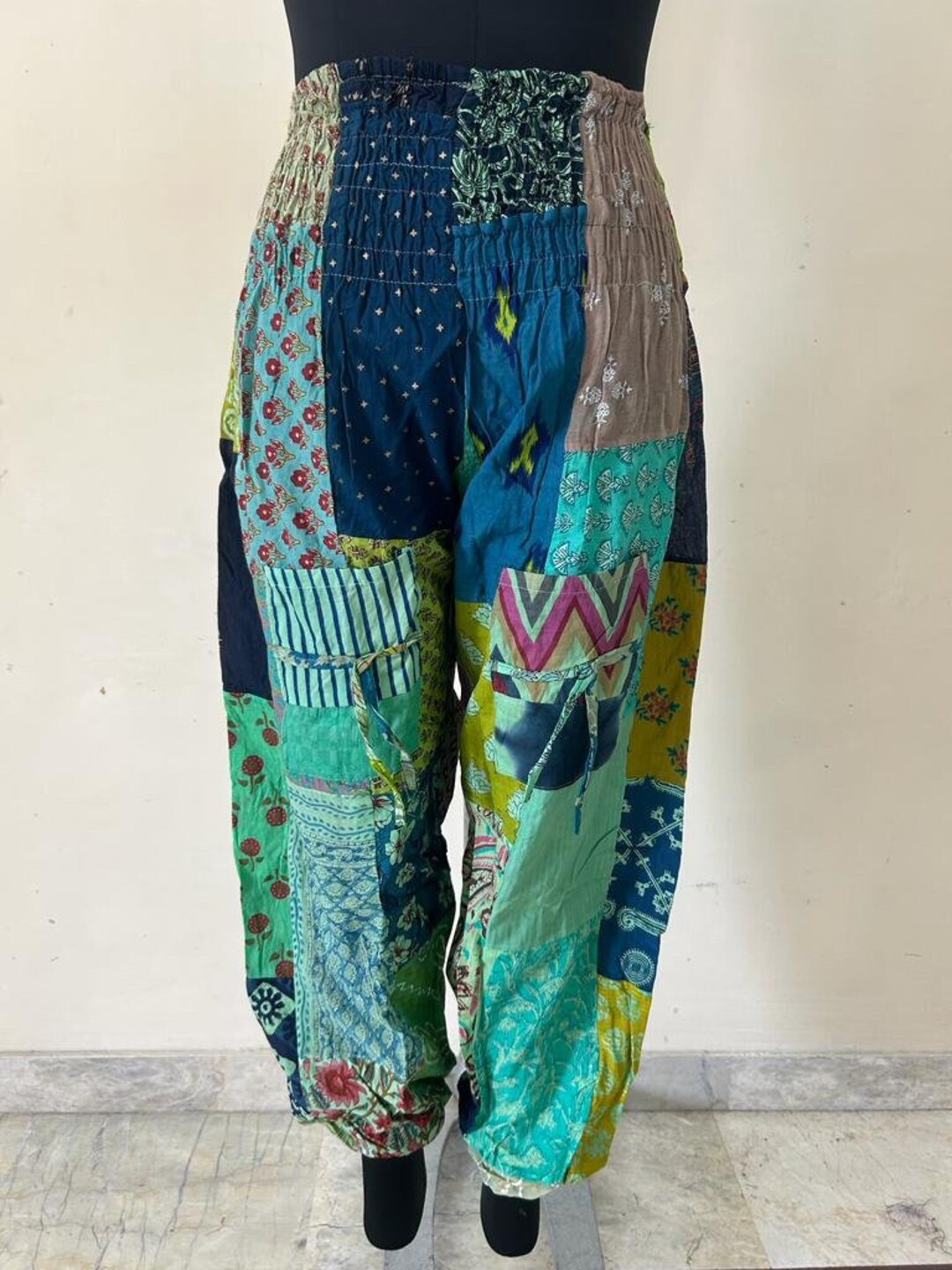 Patchwork Harem Pants Yoga Meditation Pants Dyed Pants Etsy