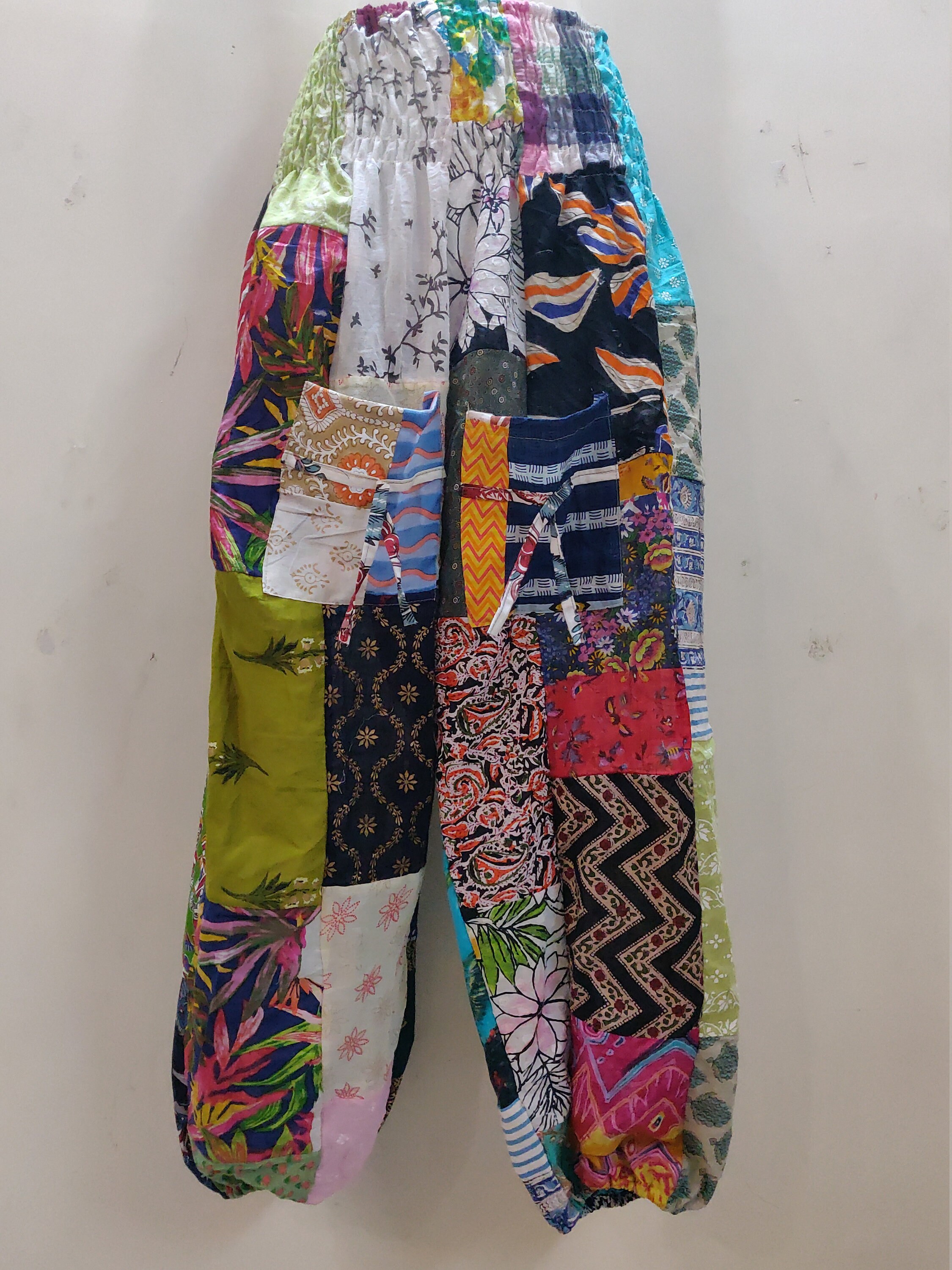 Cotton patchwork harem pants traditional yoga pants for her Etsy