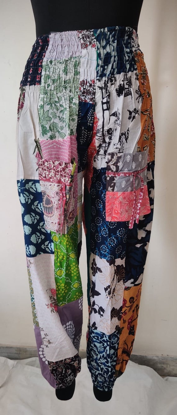 Set Of 2 Patchwork Harem Pants, Multicolor Assort… - image 8