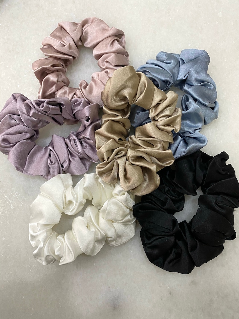 Pure Mulberry Silk Scrunchies/ Silk Hair Ties/ Hair Elastic/ Etsy Canada