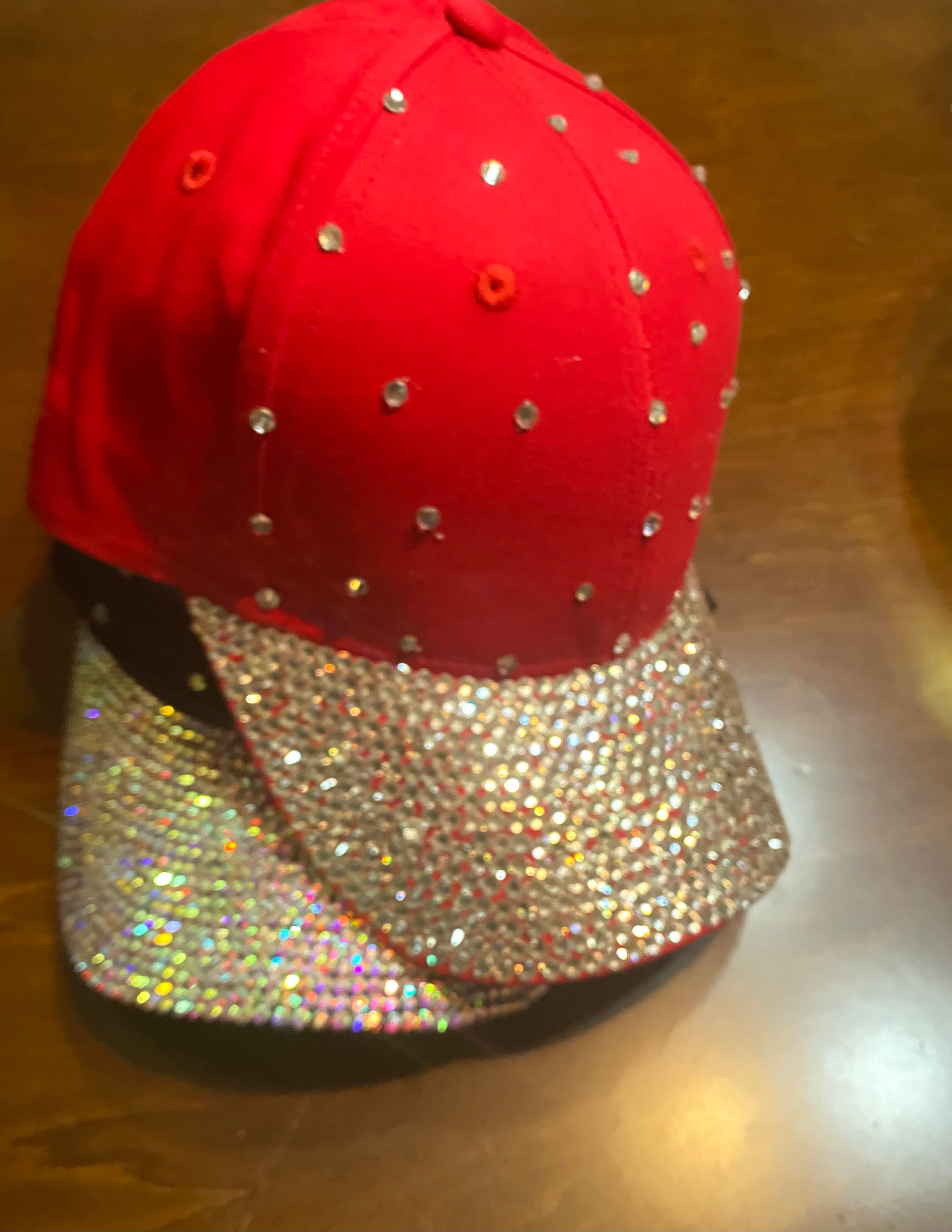 Pink Bling Rhinestone Hat/ Ladies Bling Cap - Etsy