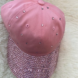 Pink Bling Rhinestone Hat/ Ladies Bling Cap - Etsy