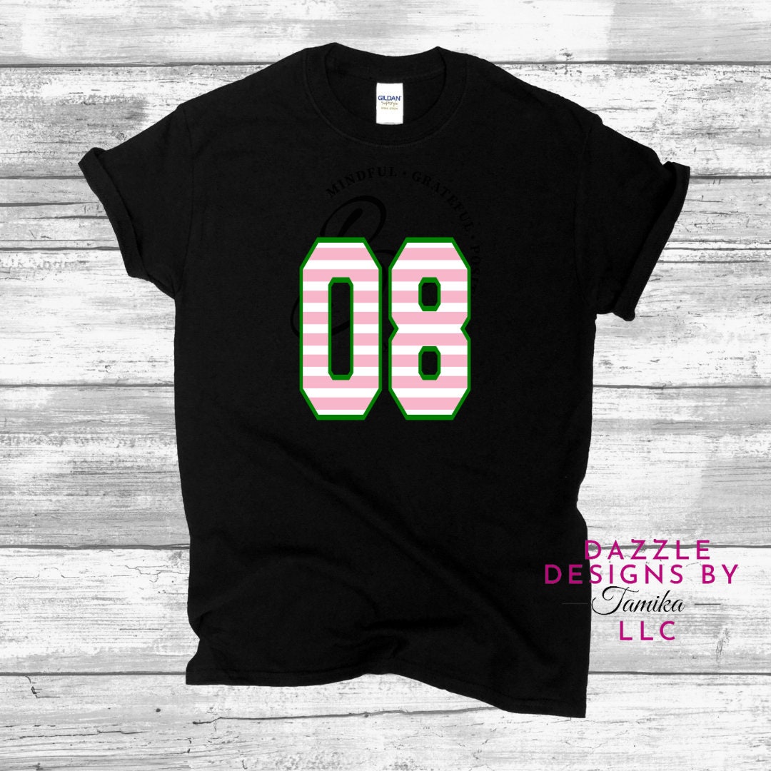 Black College Tshirt/pink and Green College Shirt/sorority Sister