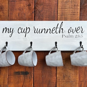 coffee cup rack / my cup runneth over