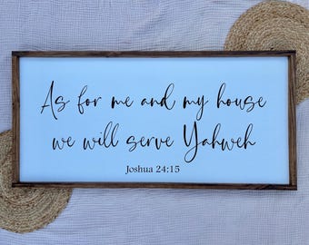 As for me and my house | Joshua 24:15 | bible verse sign