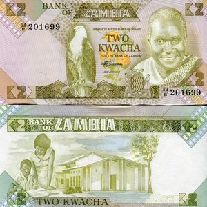 Zambia / Sambia Banknote 2 Kwacha ( 1980-88 ) P24c Geldschein Papiergeld aus Afrika Bankfrisch UNC.