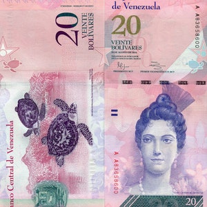 Venezuela Banknote 20 Bolivares 2014 P-91g / B361g Geldschein aus Venezuela Papiergeld aus Südamerika Bankfrisch UNC.