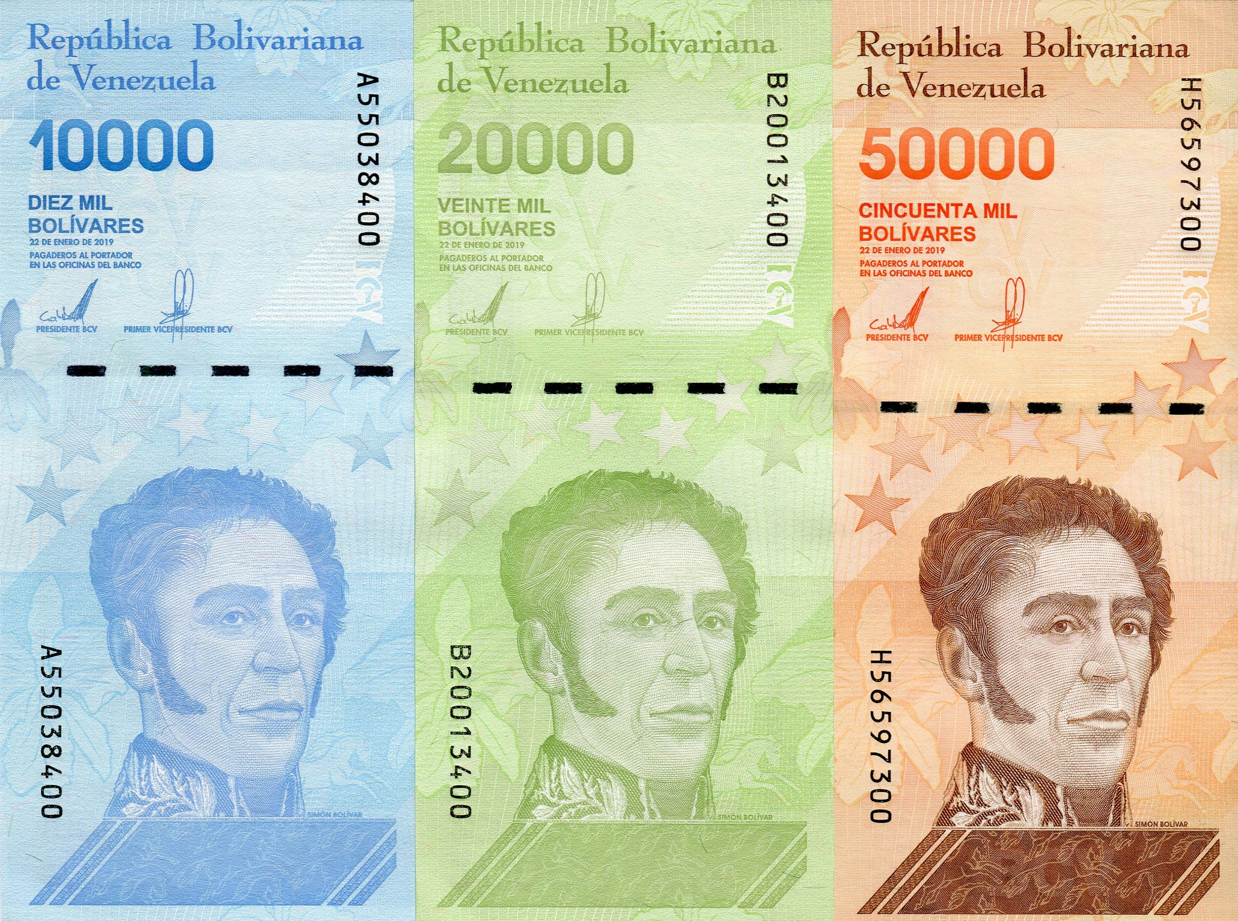 Venezuela 10000 Bolivares 2017 Series B8 @ UNC 