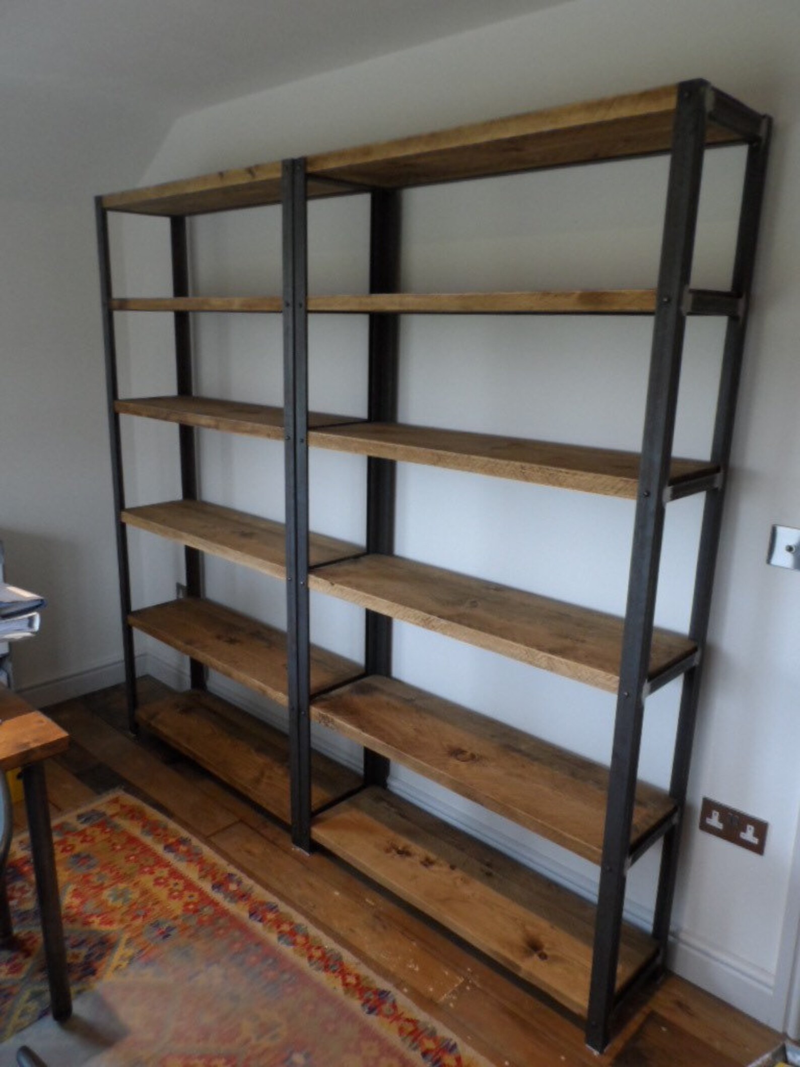 Rustic scaffold board bookcase Etsy