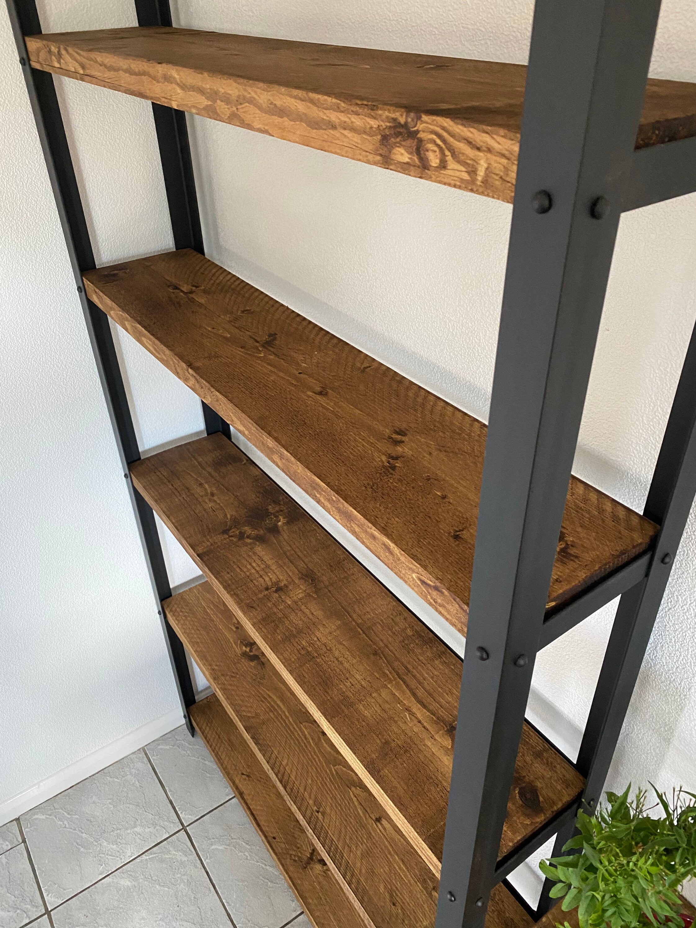 Rustic scaffold board bookcase Etsy