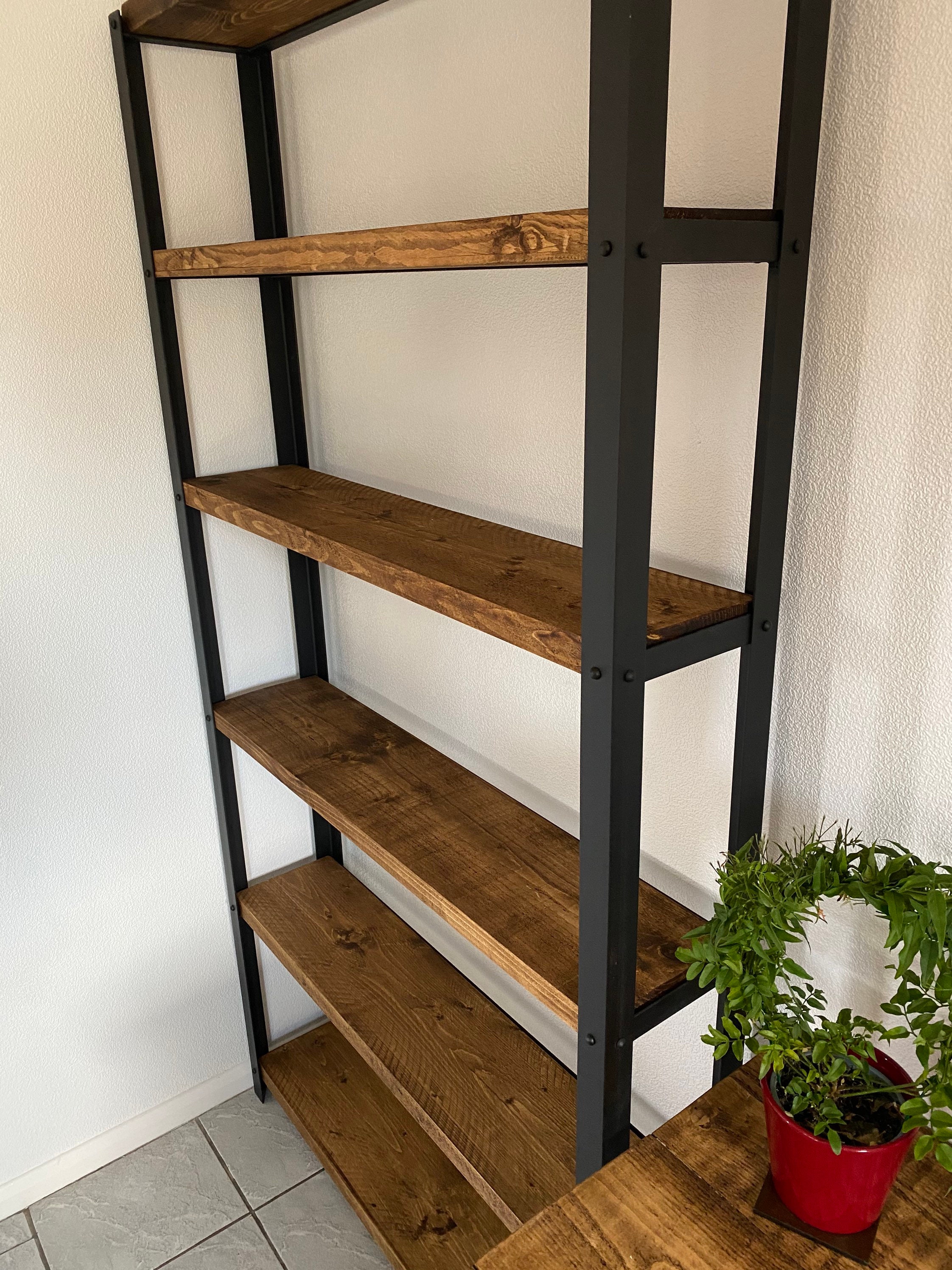 Rustic scaffold board bookcase Etsy