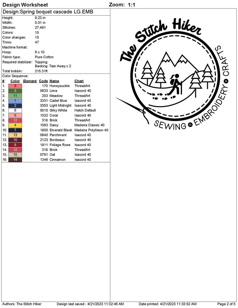 Spring Bouquet CASCADE Machine Embroidery *DIGITIAL DOWNLOAD* - Etsy