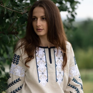 NEW Ukrainian vyshyvanka blouse. ukrainian embroidered blouse vyshyvanka bohemian ethnic shirt boho chic peasant, Gift for Her,