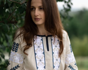 NEW Ukrainian vyshyvanka blouse. ukrainian embroidered blouse vyshyvanka bohemian ethnic shirt boho chic peasant, Gift for Her,