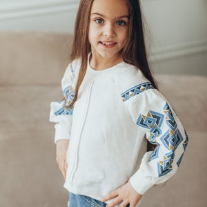 Ukrainian Vyshyvanka Sorochka,Ukrainian Shirt with Embroidery for girl, Linen Embroidered Shirt, Folk Vyshyvanka for kids