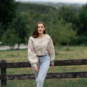 Stylish Womens Embroidered Shirt - Ukrainian Vyshyvanka, Fashionable Gift