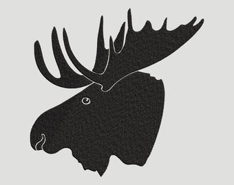 Majestic Moose Embroidery Design - Digital Download