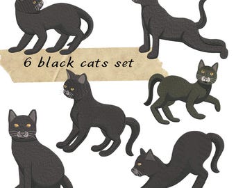 Black Cat Embroidery Designs: Realistic Kitten Machine Embroidery (Instant Download)