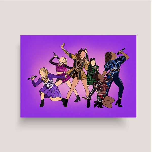 Six Inspired Digital Print | Musical Theatre Wall Art | Gift For Daughter | Gift For Son | Gift for Musical Fan | Birthday Gift