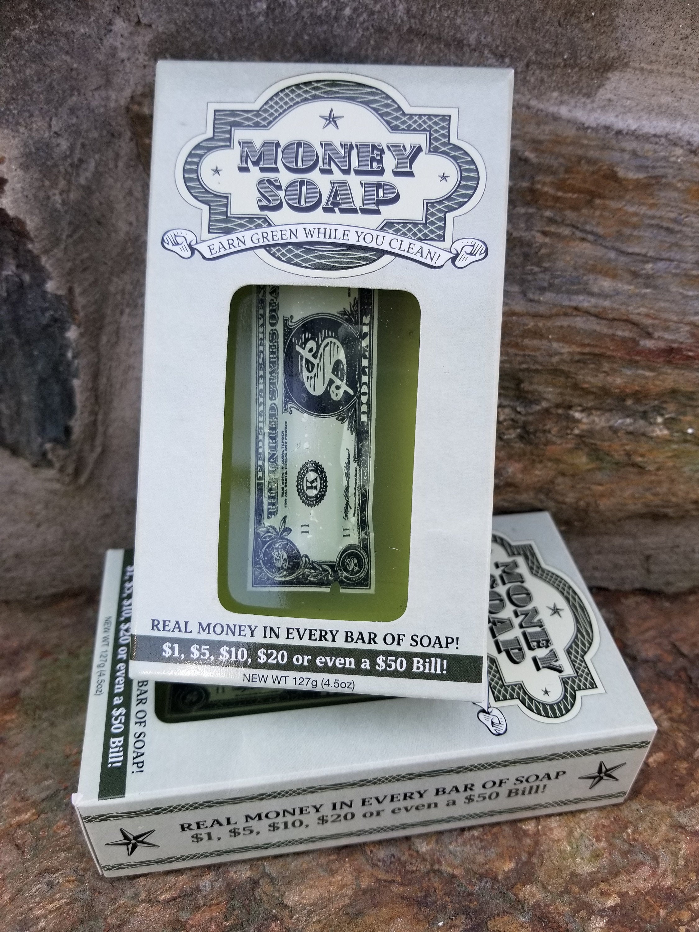 NH Novelty Money Soap Real Money in Each Bar of Soap 