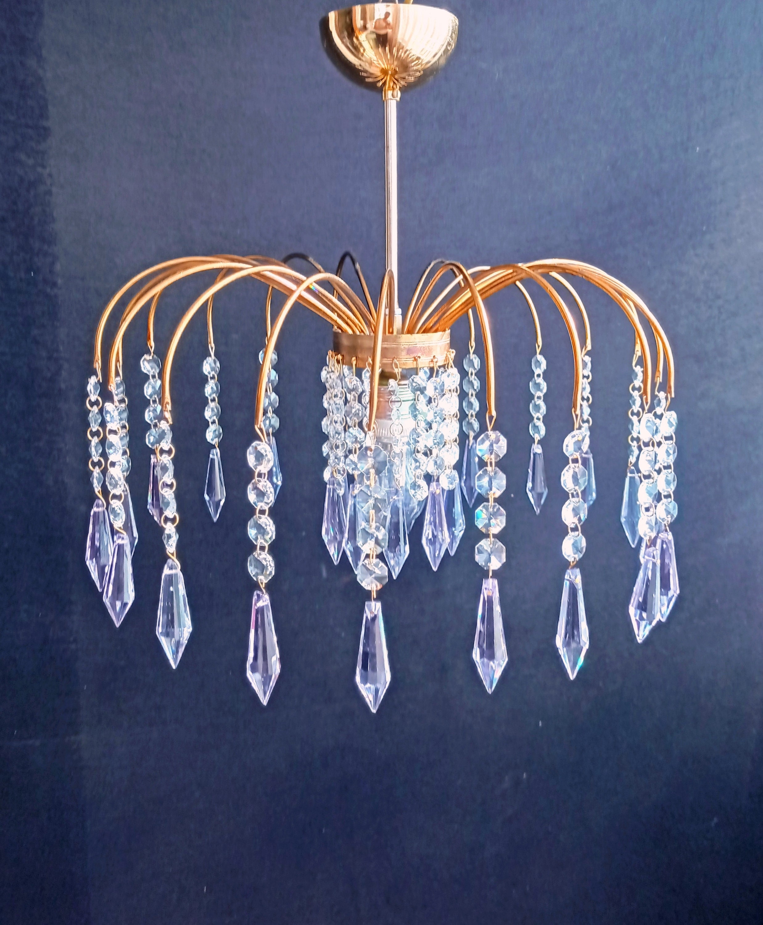 Kristall Kronleuchter Vintage Pendelleuchte Lampe Esszimmer | Etsy