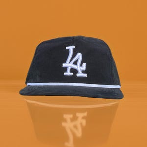 LA hat with 3d puff logo on light weight cap featuring rope design