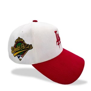 Los angles hat LA logo red corduroy