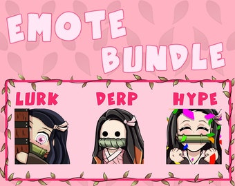 Emote Bundle Demon Girl | Discord Twitch Youtube Emotes | Sticker