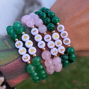 Angel Number Rose Quartz Malachite Green Aventurine 111 222 333 444 555 777 888 Spiritual Energy Manifestation Self Love Prosperity Luck