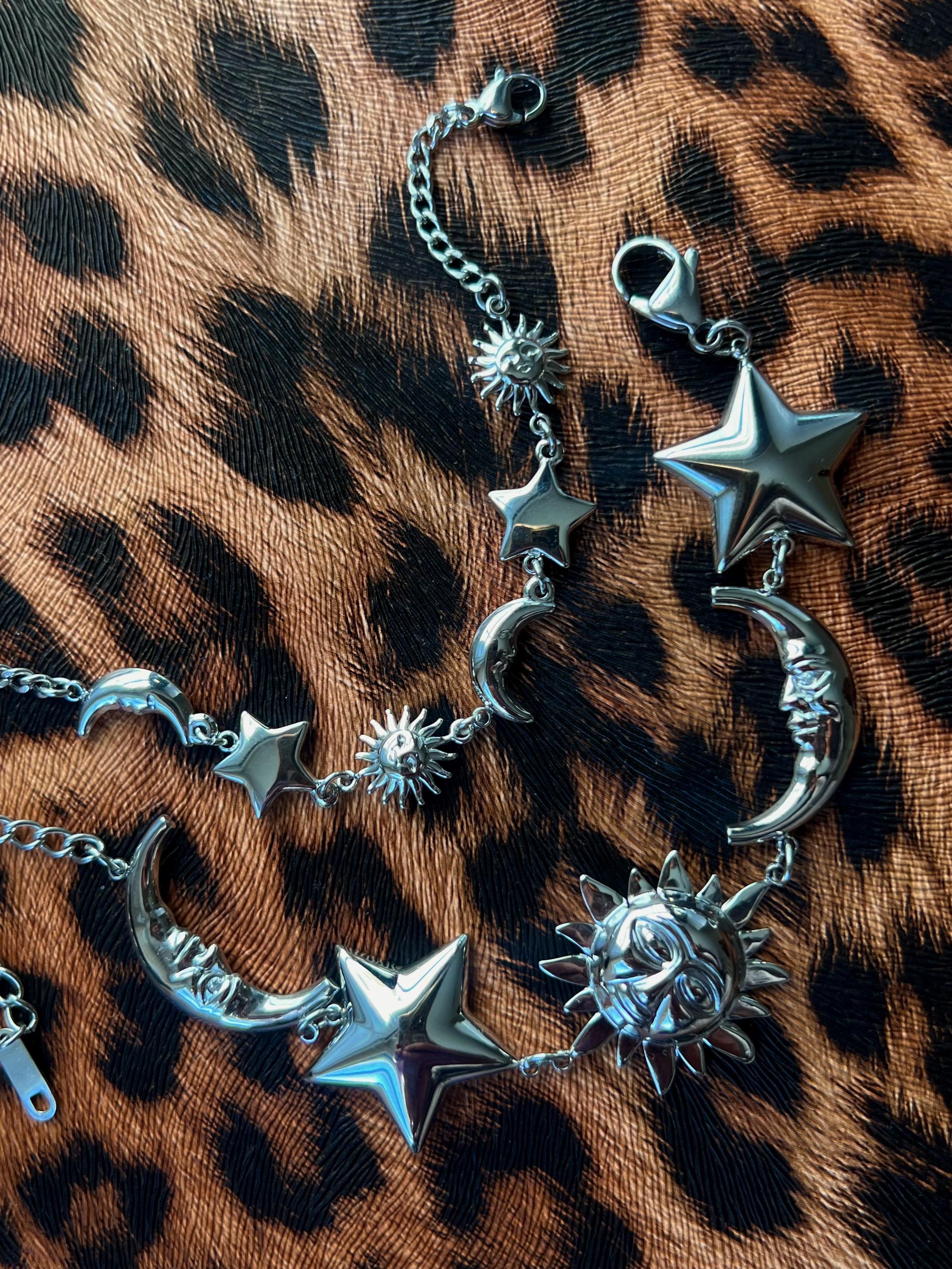 Vintage Moon and Star Bracelet - Etsy