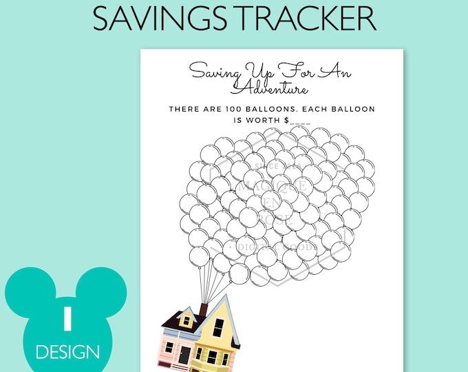 Vacation Fund Savings Tracker Printable Disney Vacation Savings Tracker ...