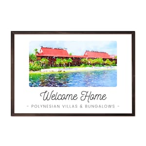 Disney Vacation Club Polynesian Digital Print, DVC Member Digital Art, Disney Polynesian Wall Decor, Disney Tiki Art, Disney Resort Print