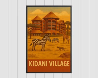 Disney Vacation Club Animal Kingdom Digital Art, DVC Member Art, Disney Vacation Club Member, Disney Animal Kingdom Art, Disney Resort Art