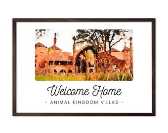 Disney Vacation Club Animal Kingdom Digital Art, DVC Member Art, Disney Vacation Club Member, Disney Animal Kingdom Art, Disney Resort Art