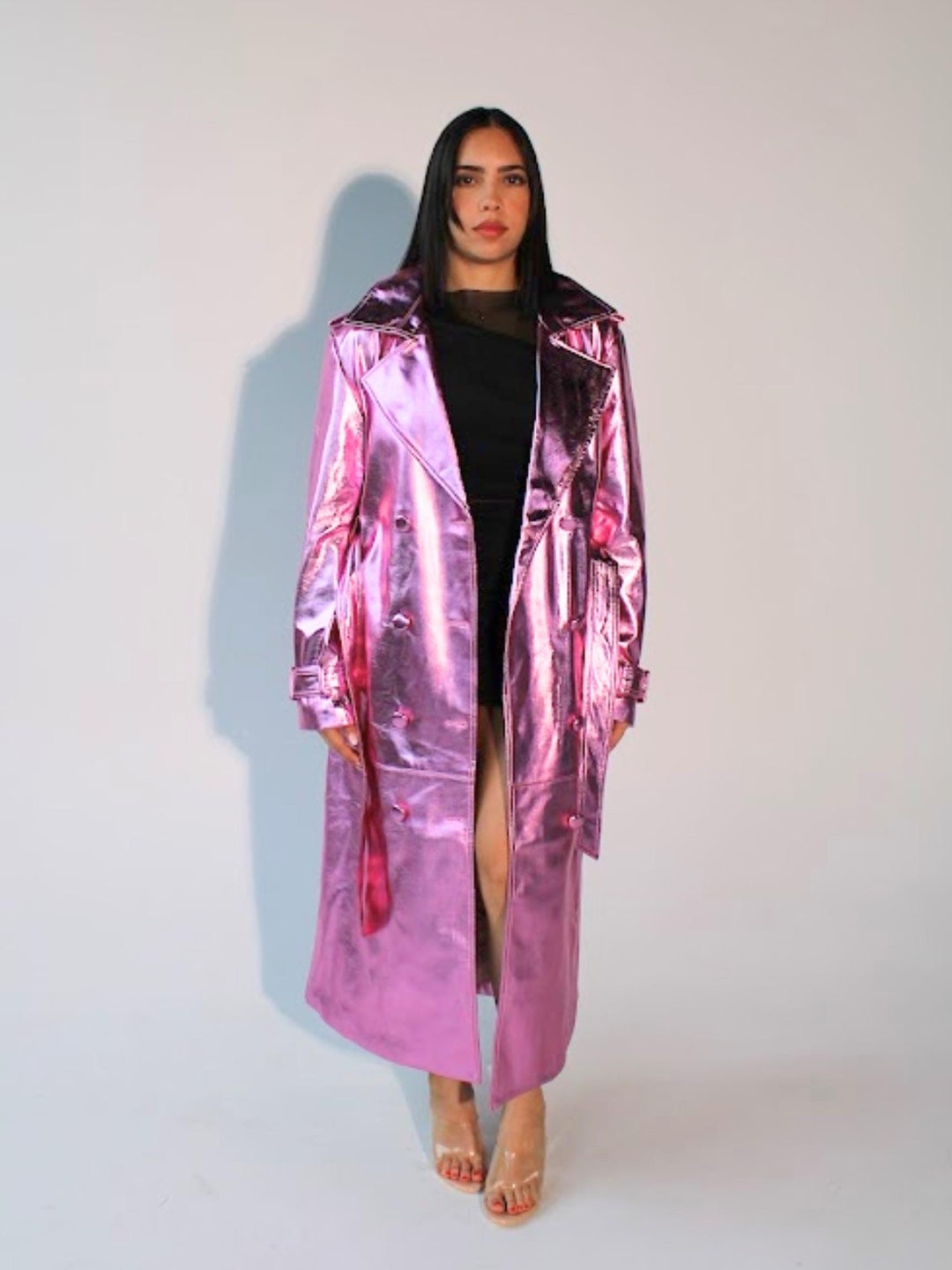 【CITY SHOP】PINK-PURPLE TRENCH COAT Purple Trenchcoat – Pink Pool Vintage