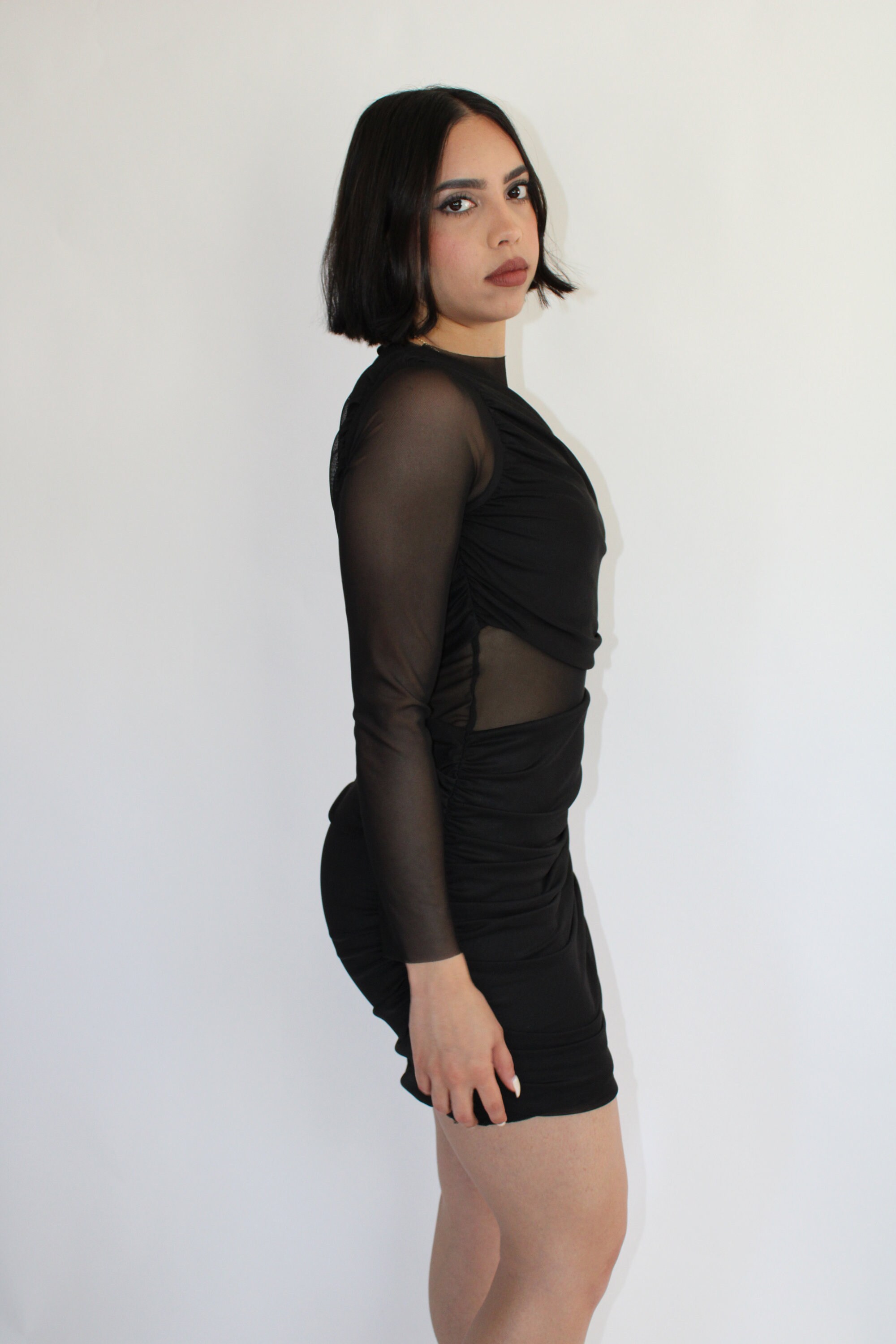 Promise To You One Shoulder Mesh Mini Dress Red main image 0