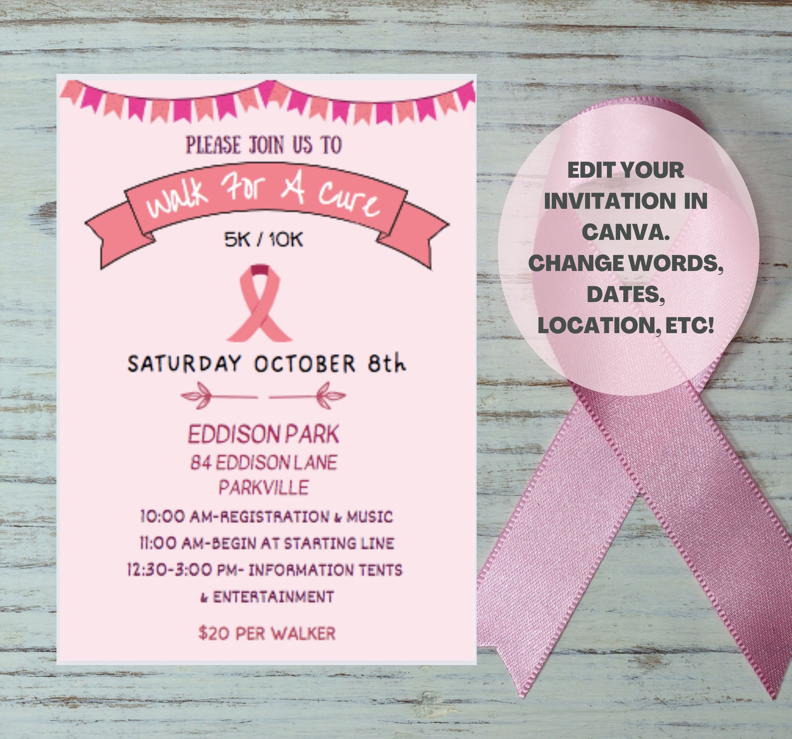 Breast Cancer Awareness Invitation picture pic