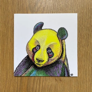 Cartão de arte original do Pride Panda